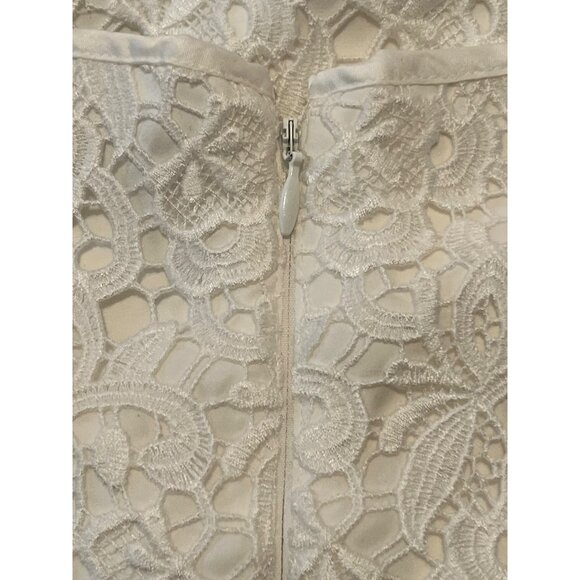 NWT White House Black Market 8 White Lace Slip Dress Wedding Fairy Festival $180 - Picture 9 of 16